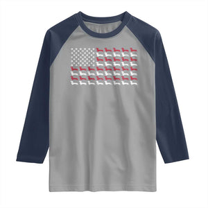 American Flag Vintage Patriotic Dachshund Dad Raglan Shirt Weiner Dog Fathers Day Gifts For Dog Lovers Dad TS10 Sport Gray Navy Print Your Wear