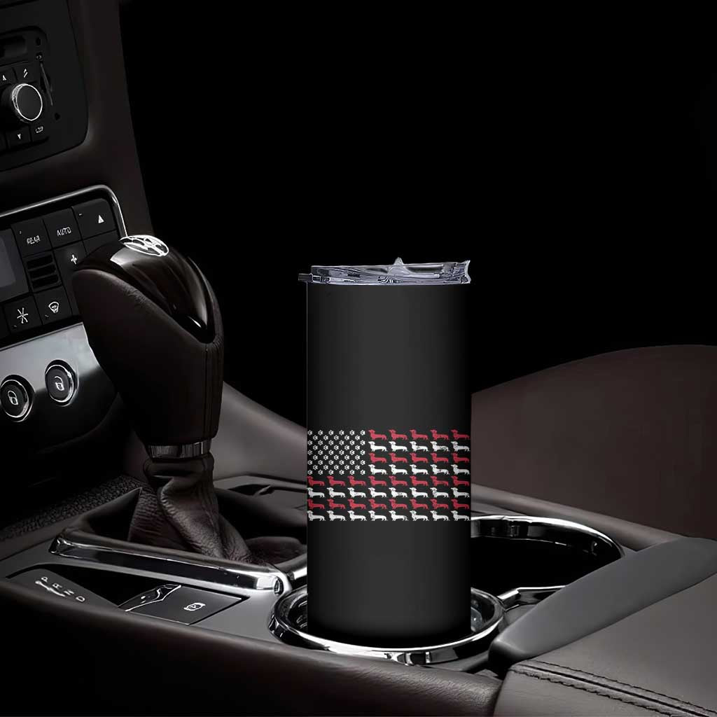 American Flag Vintage Patriotic Dachshund Dad Skinny Tumbler Weiner Dog Fathers Day Gifts For Dog Lovers Dad TS10 Print Your Wear