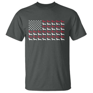 American Flag Vintage Patriotic Dachshund Dad T Shirt Weiner Dog Fathers Day Gifts For Dog Lovers Dad TS10 Dark Heather Print Your Wear