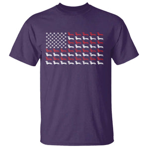 American Flag Vintage Patriotic Dachshund Dad T Shirt Weiner Dog Fathers Day Gifts For Dog Lovers Dad TS10 Purple Print Your Wear