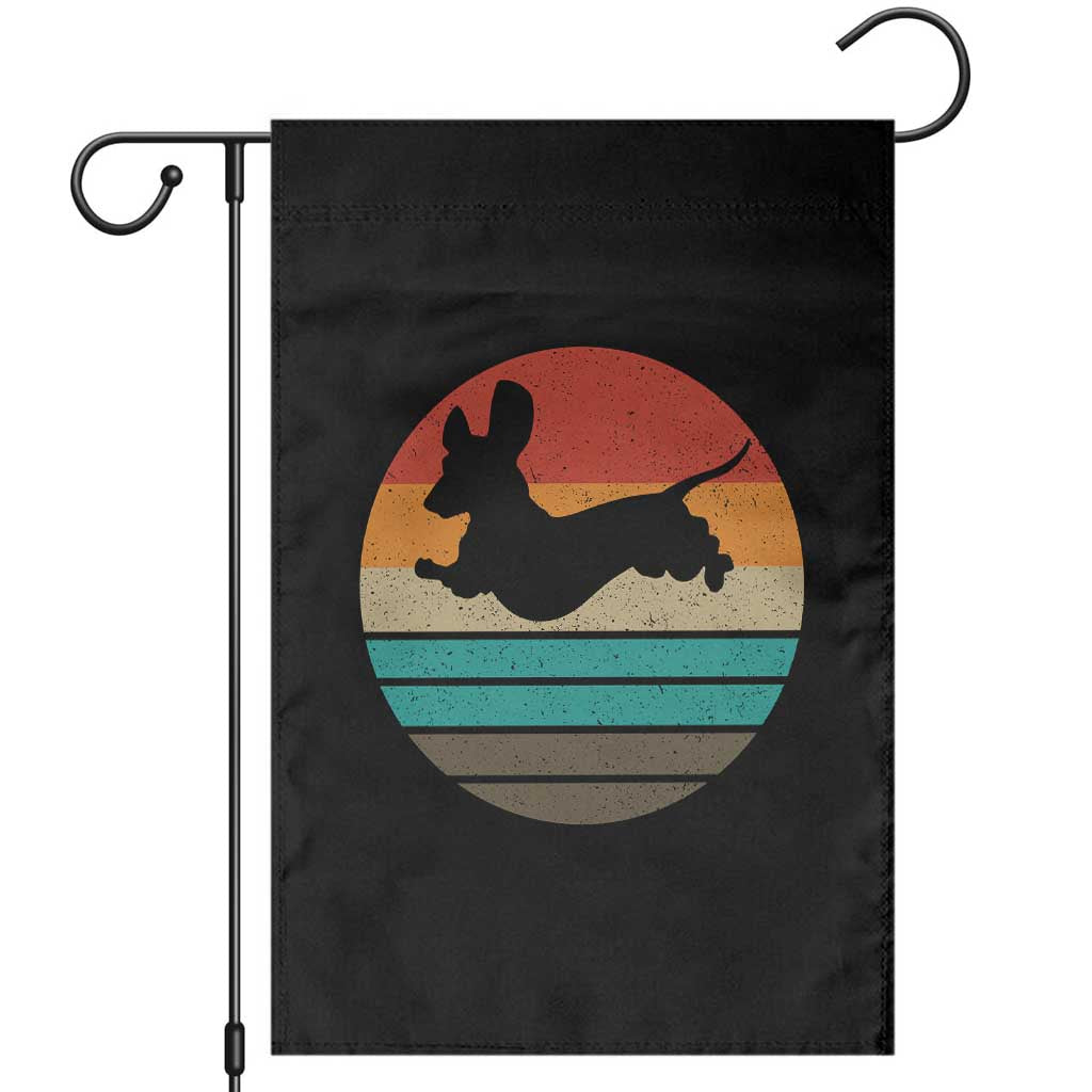 Vintage Dachshund Garden Flag 60s 70s Retro Grunge Weiner Dog Love TS10 Black Print Your Wear