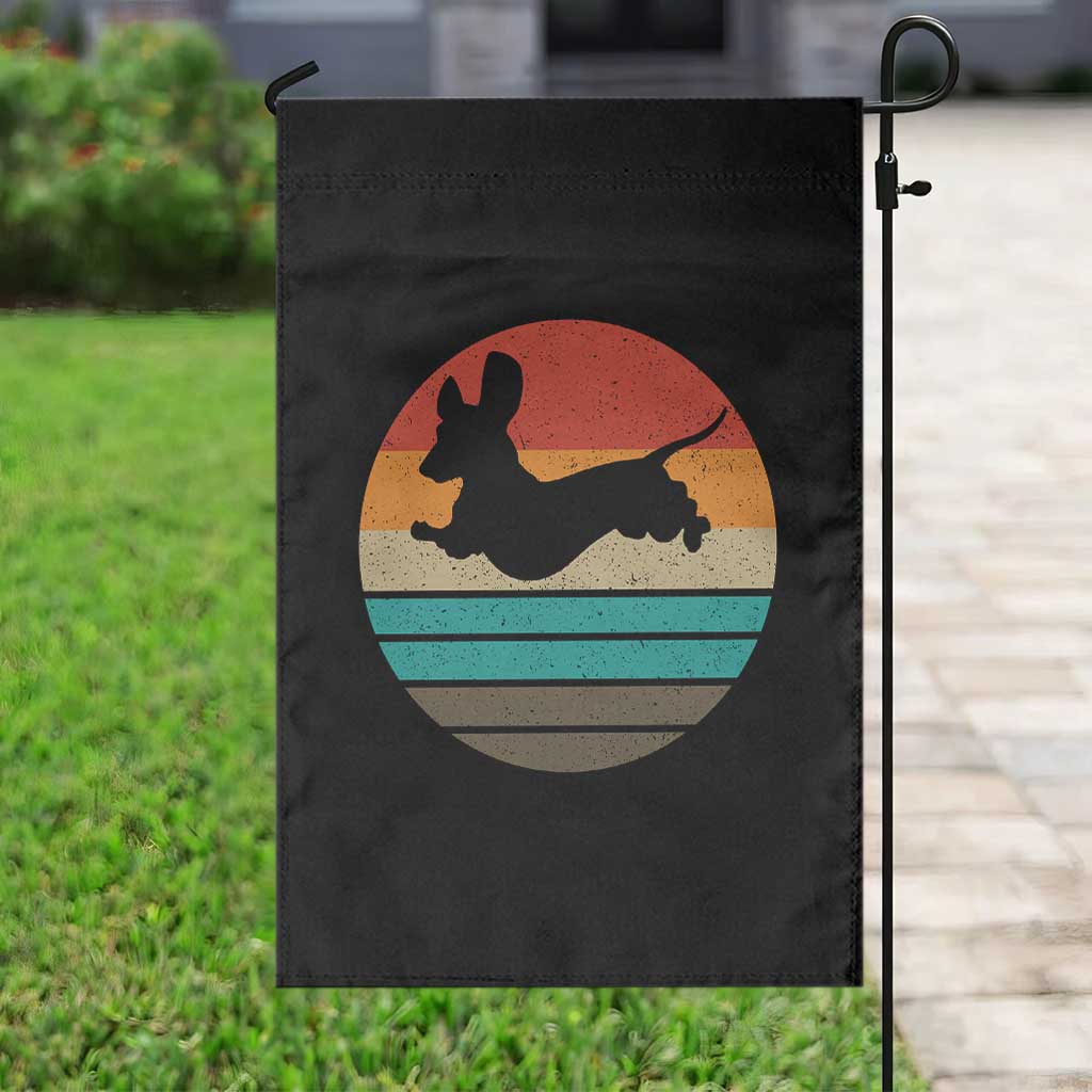 Vintage Dachshund Garden Flag 60s 70s Retro Grunge Weiner Dog Love TS10 Print Your Wear