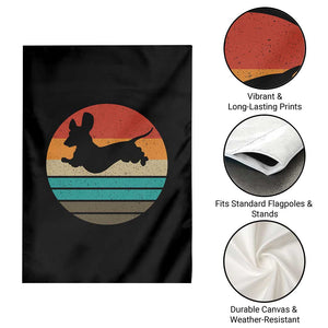 Vintage Dachshund Garden Flag 60s 70s Retro Grunge Weiner Dog Love TS10 Print Your Wear