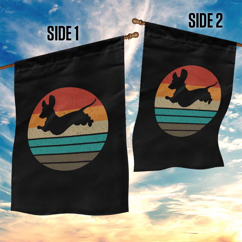 Vintage Dachshund Garden Flag 60s 70s Retro Grunge Weiner Dog Love TS10 Print Your Wear