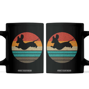 Vintage Dachshund Coffee Mug 60s 70s Retro Grunge Weiner Dog Love TS10 Black Print Your Wear