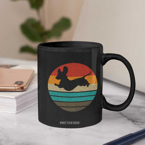 Vintage Dachshund Coffee Mug 60s 70s Retro Grunge Weiner Dog Love TS10 Print Your Wear