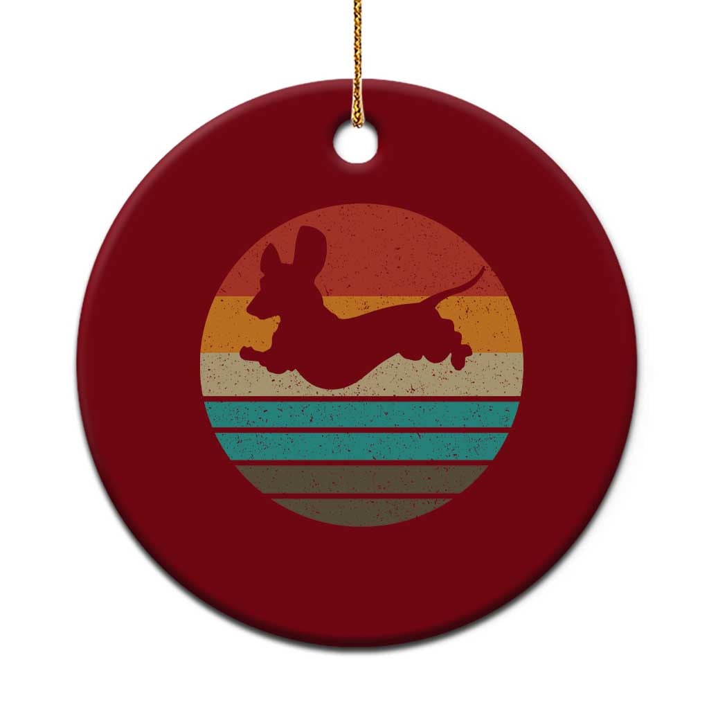 Vintage Dachshund Ceramic Ornament 60s 70s Retro Grunge Weiner Dog Love TS10 1pc Red Print Your Wear
