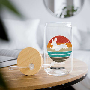 Vintage Dachshund Glass Can 60s 70s Retro Grunge Weiner Dog Love TS10 Print Your Wear