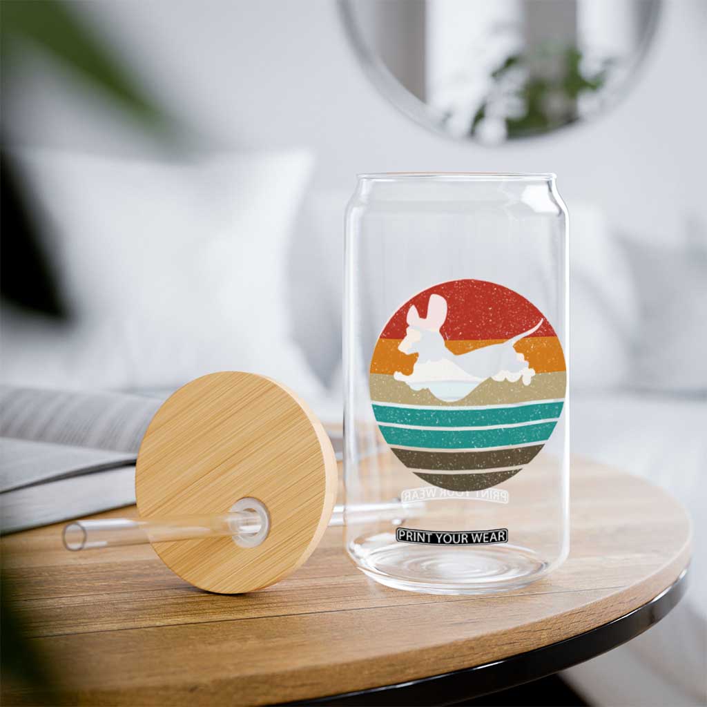 Vintage Dachshund Glass Can 60s 70s Retro Grunge Weiner Dog Love TS10 Print Your Wear