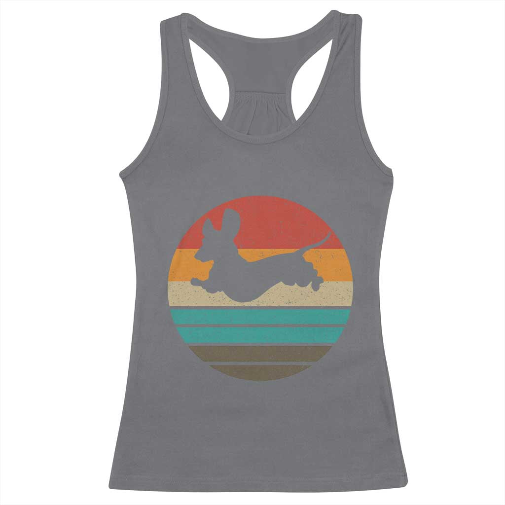 Vintage Dachshund Racerback Tank Top 60s 70s Retro Grunge Weiner Dog Love TS10 Charcoal Print Your Wear
