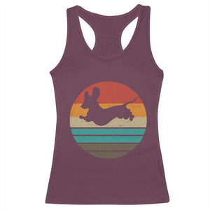 Vintage Dachshund Racerback Tank Top 60s 70s Retro Grunge Weiner Dog Love TS10 Maroon Print Your Wear