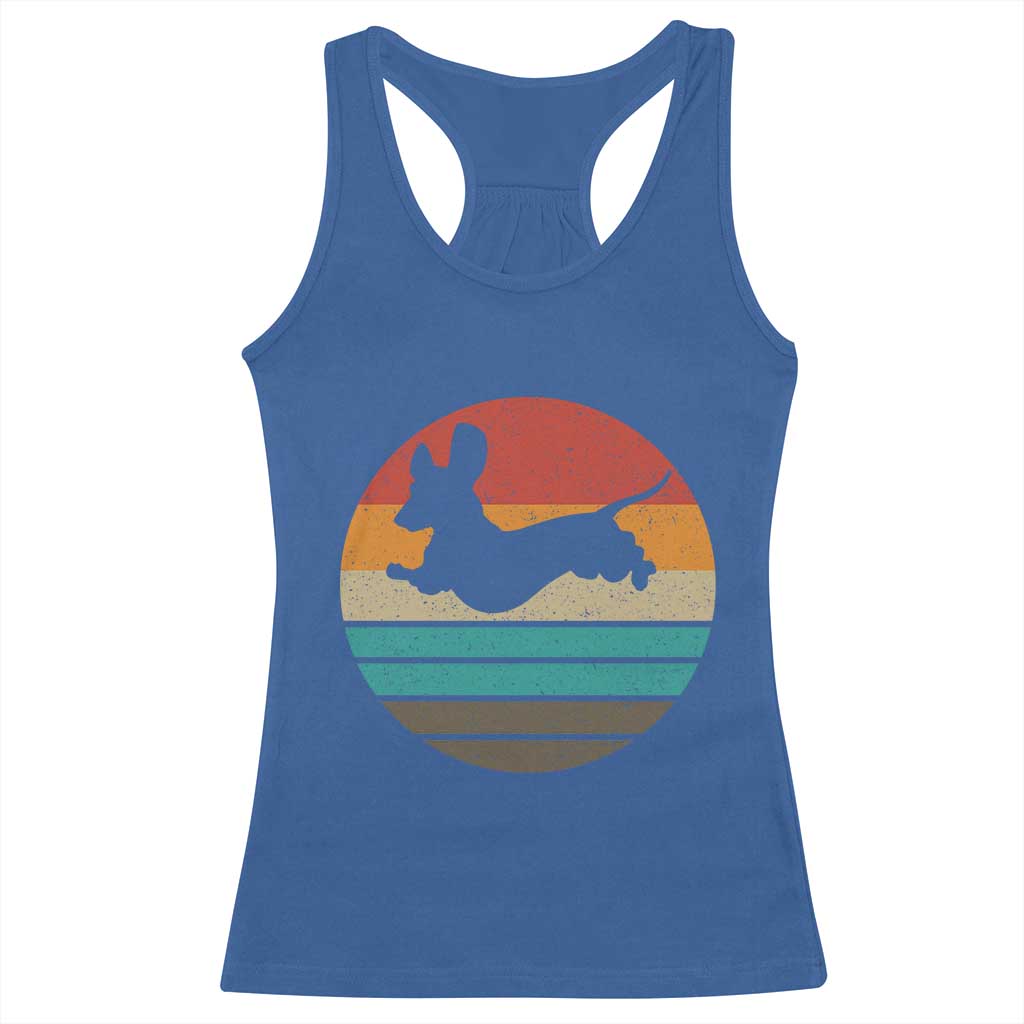 Vintage Dachshund Racerback Tank Top 60s 70s Retro Grunge Weiner Dog Love TS10 Royal Blue Print Your Wear