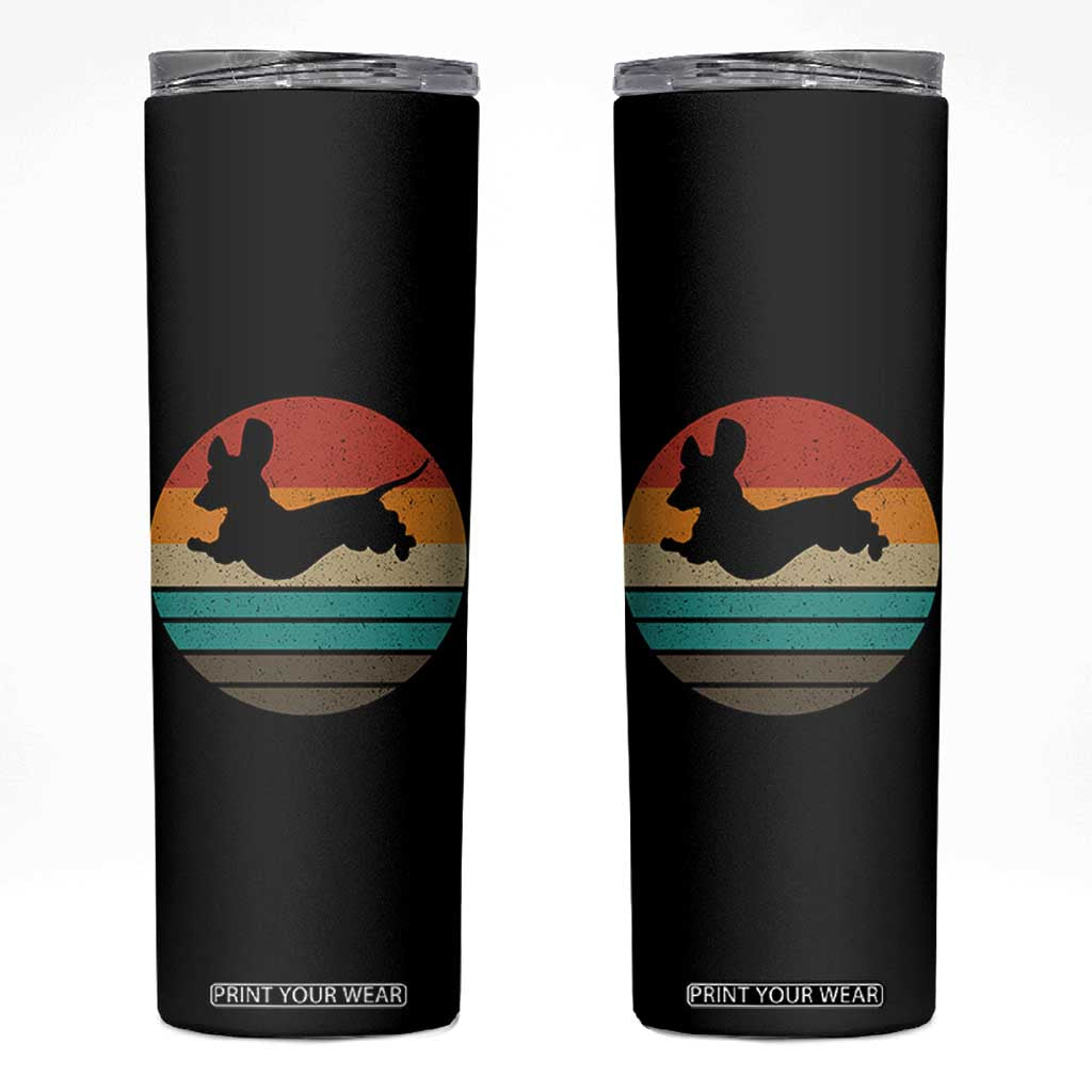 Vintage Dachshund Skinny Tumbler 60s 70s Retro Grunge Weiner Dog Love TS10 Black Print Your Wear