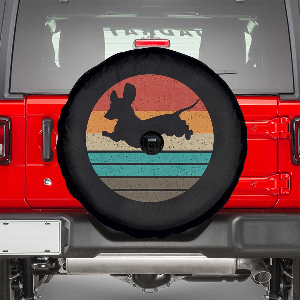 Vintage Dachshund Spare Tire Cover 60s 70s Retro Grunge Weiner Dog Love TS10 Black Print Your Wear