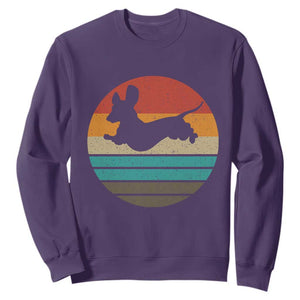 Vintage Dachshund Sweatshirt 60s 70s Retro Grunge Weiner Dog Love TS10 Purple Print Your Wear