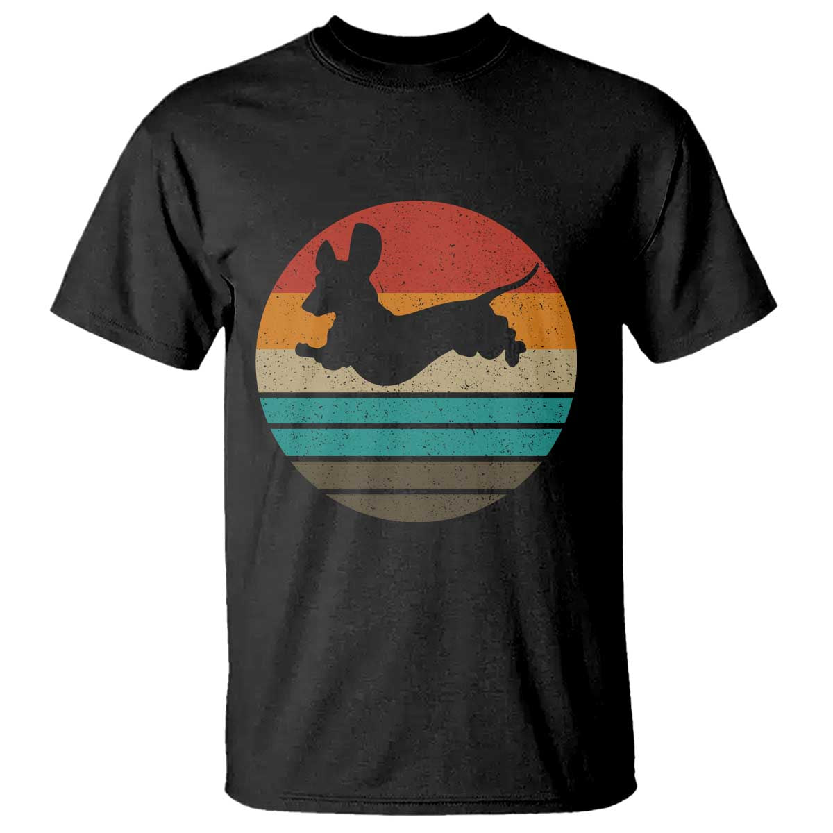 Vintage Dachshund T Shirt 60s 70s Retro Grunge Weiner Dog Love TS10 Black Print Your Wear