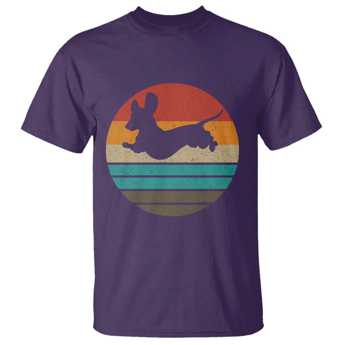Vintage Dachshund T Shirt 60s 70s Retro Grunge Weiner Dog Love TS10 Purple Print Your Wear