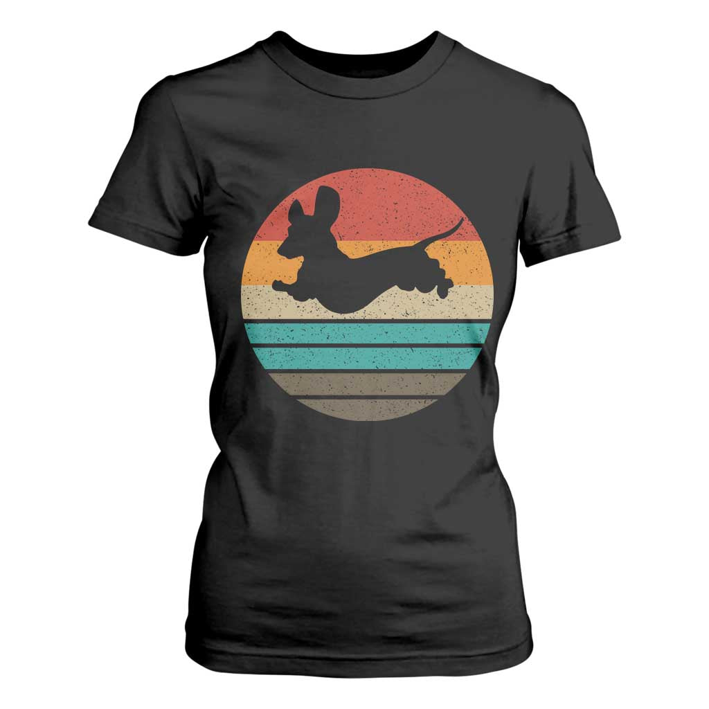 Vintage Dachshund T Shirt For Women 60s 70s Retro Grunge Weiner Dog Love TS10 Black Print Your Wear