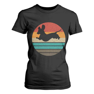 Vintage Dachshund T Shirt For Women 60s 70s Retro Grunge Weiner Dog Love TS10 Black Print Your Wear