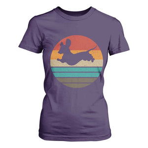Vintage Dachshund T Shirt For Women 60s 70s Retro Grunge Weiner Dog Love TS10 Purple Print Your Wear