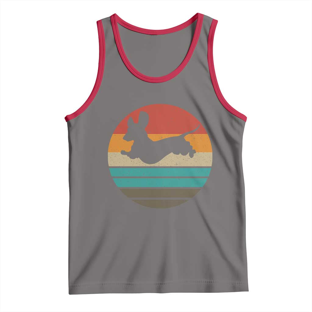 Vintage Dachshund Tank Top 60s 70s Retro Grunge Weiner Dog Love TS10 Deep Heather Red Print Your Wear