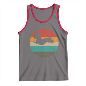 Vintage Dachshund Tank Top 60s 70s Retro Grunge Weiner Dog Love TS10 Deep Heather Red Print Your Wear