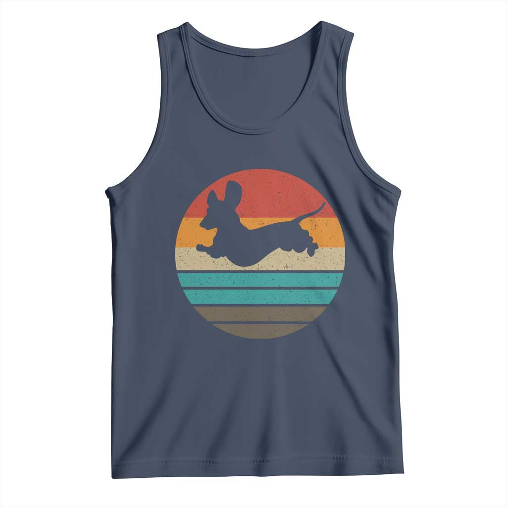 Vintage Dachshund Tank Top 60s 70s Retro Grunge Weiner Dog Love TS10 Navy Print Your Wear