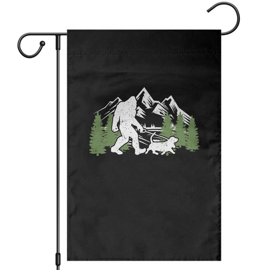 Bigfoot Walking Dachshund Garden Flag Funny Wiener Dog Gift Sasquatch TS10 Black Print Your Wear