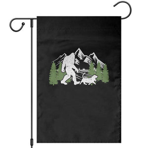 Bigfoot Walking Dachshund Garden Flag Funny Wiener Dog Gift Sasquatch TS10 Black Print Your Wear