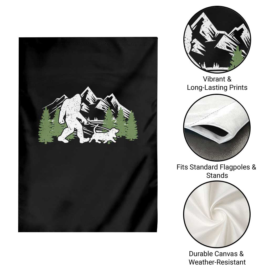 Bigfoot Walking Dachshund Garden Flag Funny Wiener Dog Gift Sasquatch TS10 Print Your Wear