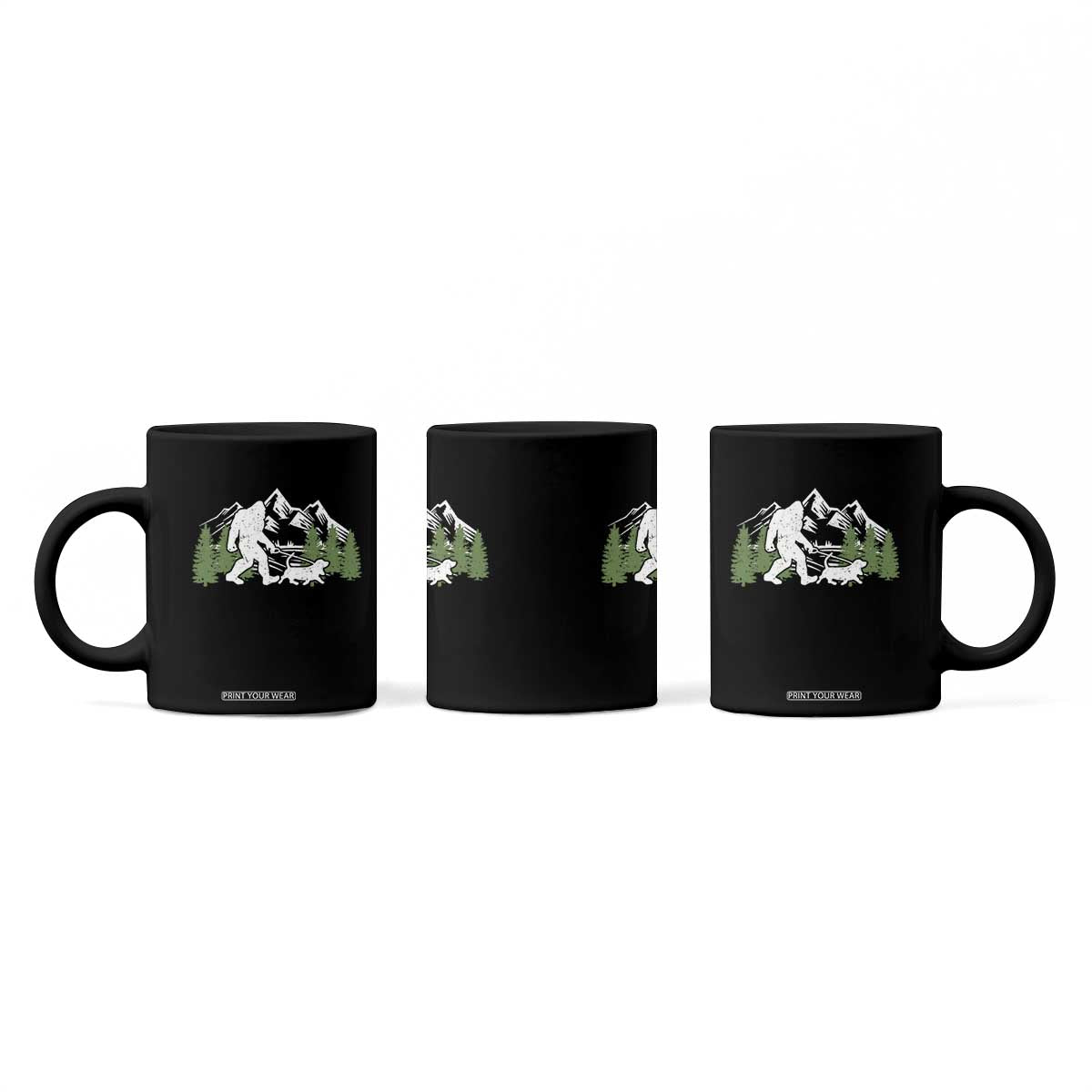 Bigfoot Walking Dachshund Coffee Mug Funny Wiener Dog Gift Sasquatch TS10 Print Your Wear
