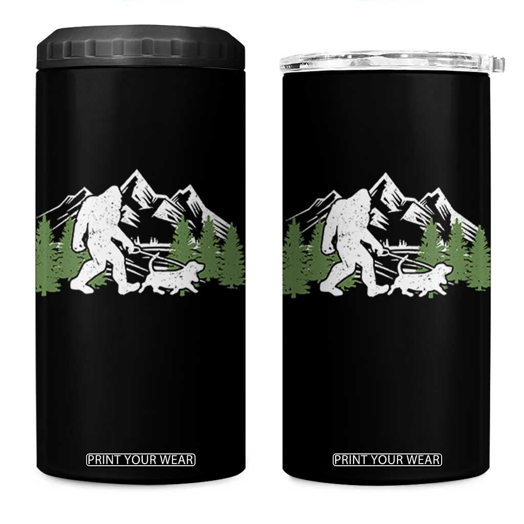 Bigfoot Walking Dachshund 4 in 1 Can Cooler Tumbler Funny Wiener Dog Gift Sasquatch TS10 One Size: 16 oz Black Print Your Wear