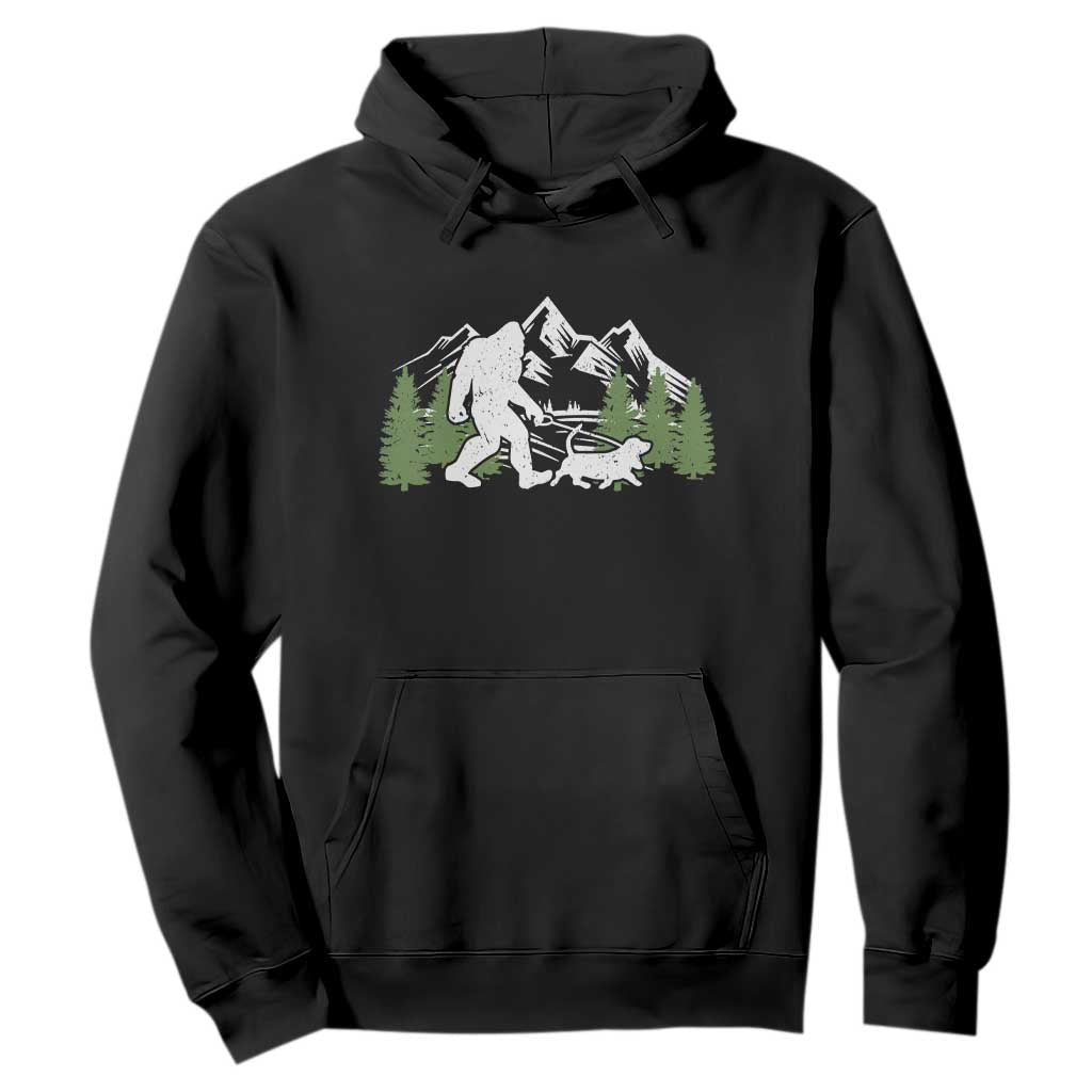 Bigfoot Walking Dachshund Hoodie Funny Wiener Dog Gift Sasquatch TS10 Black Print Your Wear