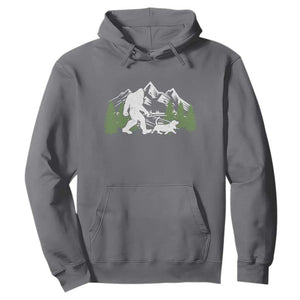 Bigfoot Walking Dachshund Hoodie Funny Wiener Dog Gift Sasquatch TS10 Charcoal Print Your Wear