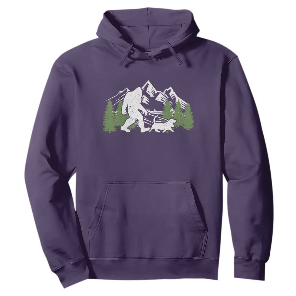Bigfoot Walking Dachshund Hoodie Funny Wiener Dog Gift Sasquatch TS10 Purple Print Your Wear
