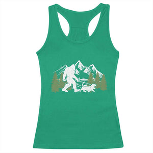 Bigfoot Walking Dachshund Racerback Tank Top Funny Wiener Dog Gift Sasquatch TS10 Irish Green Print Your Wear