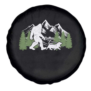 Bigfoot Walking Dachshund Spare Tire Cover Funny Wiener Dog Gift Sasquatch TS10 Print Your Wear