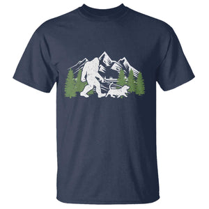 Bigfoot Walking Dachshund T Shirt Funny Wiener Dog Gift Sasquatch TS10 Navy Print Your Wear
