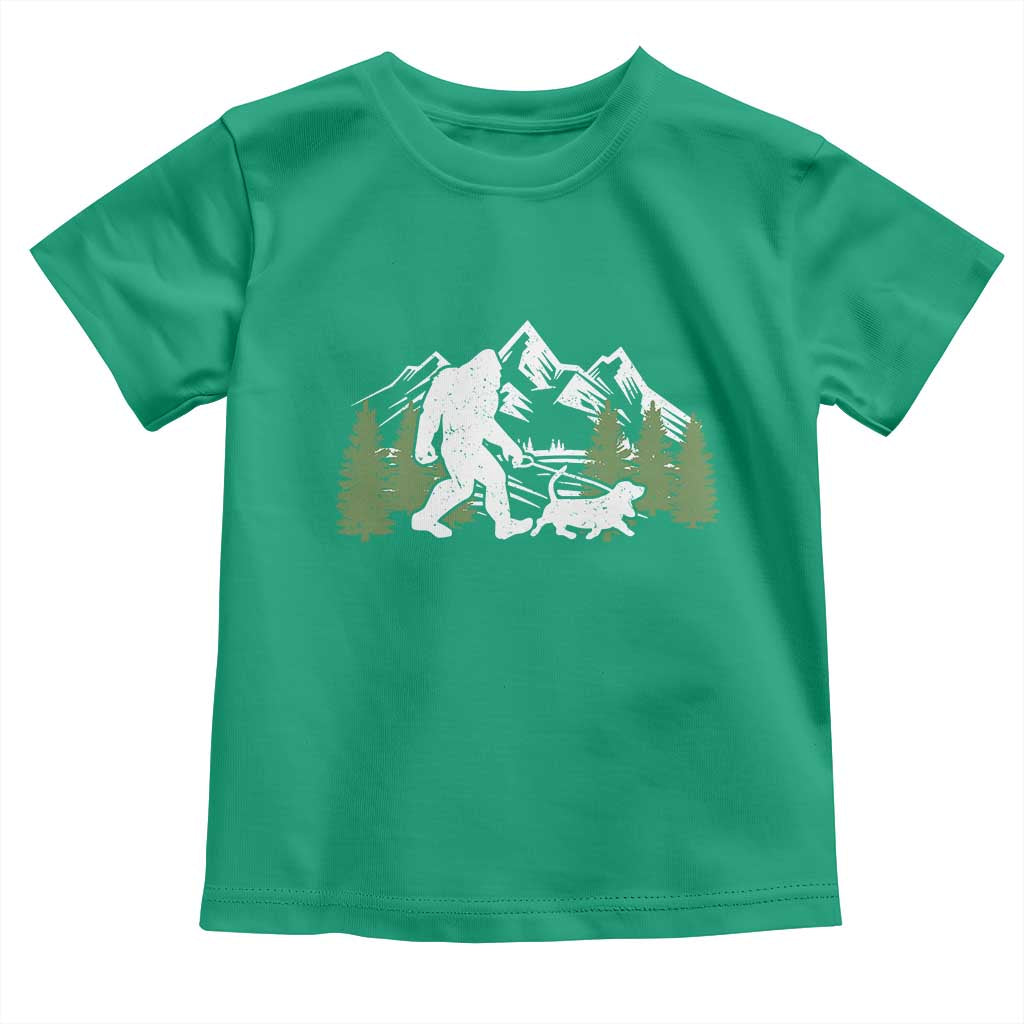 Bigfoot Walking Dachshund Toddler T Shirt Funny Wiener Dog Gift Sasquatch TS10 Irish Green Print Your Wear