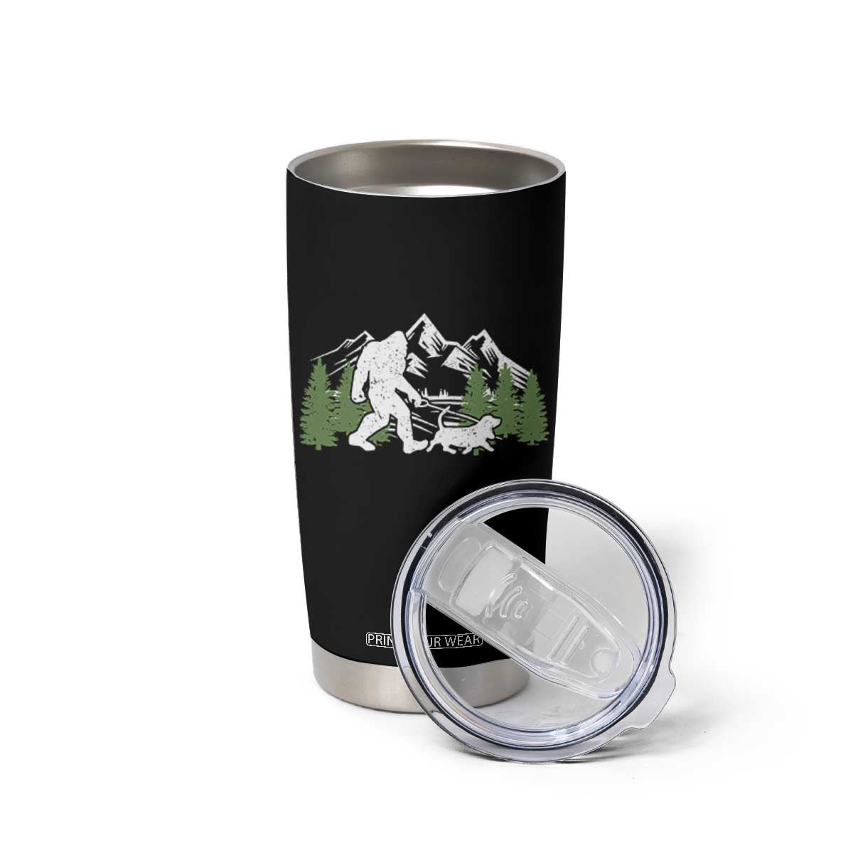 Bigfoot Walking Dachshund Tumbler Cup Funny Wiener Dog Gift Sasquatch TS10 Print Your Wear