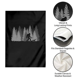 Bigfoot Walking Dachshund Garden Flag Funny Wiener Dog Gift Forest Sasquatch Yeti TS10 Print Your Wear