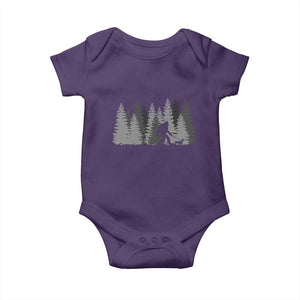 Bigfoot Walking Dachshund Baby Onesie Funny Wiener Dog Gift Forest Sasquatch Yeti TS10 Purple Print Your Wear