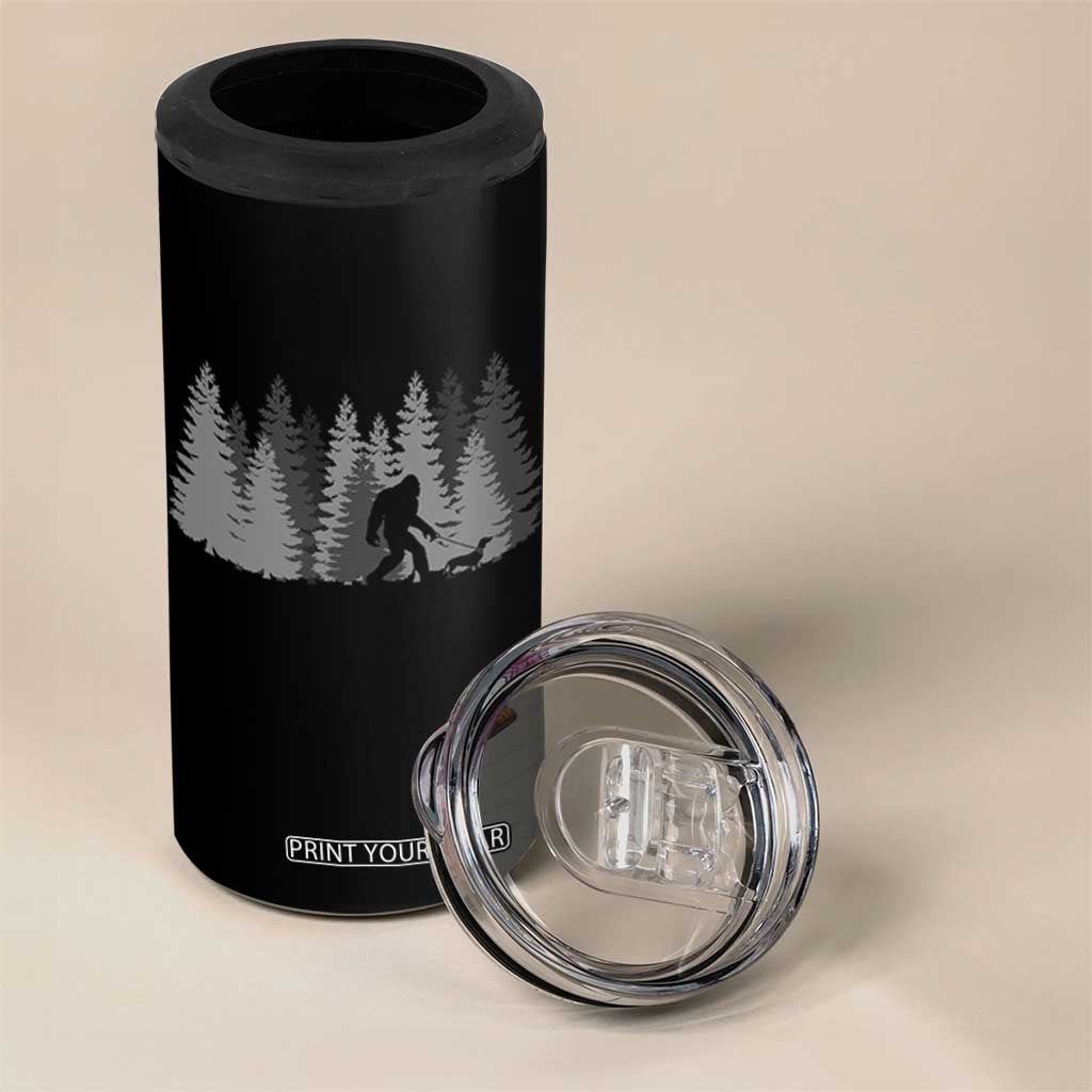 Bigfoot Walking Dachshund 4 in 1 Can Cooler Tumbler Funny Wiener Dog Gift Forest Sasquatch Yeti TS10 Print Your Wear