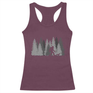 Bigfoot Walking Dachshund Racerback Tank Top Funny Wiener Dog Gift Forest Sasquatch Yeti TS10 Maroon Print Your Wear