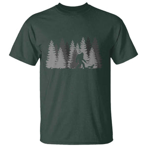 Bigfoot Walking Dachshund T Shirt Funny Wiener Dog Gift Forest Sasquatch Yeti TS10 Dark Forest Green Print Your Wear