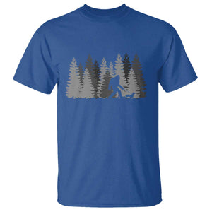 Bigfoot Walking Dachshund T Shirt Funny Wiener Dog Gift Forest Sasquatch Yeti TS10 Royal Blue Print Your Wear