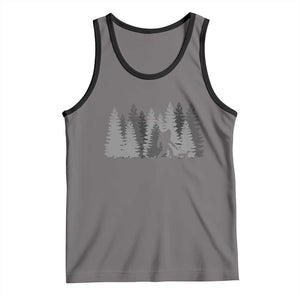 Bigfoot Walking Dachshund Tank Top Funny Wiener Dog Gift Forest Sasquatch Yeti TS10 Deep Heather Black Print Your Wear