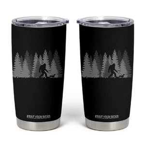 Bigfoot Walking Dachshund Tumbler Cup Funny Wiener Dog Gift Forest Sasquatch Yeti TS10 Black Print Your Wear
