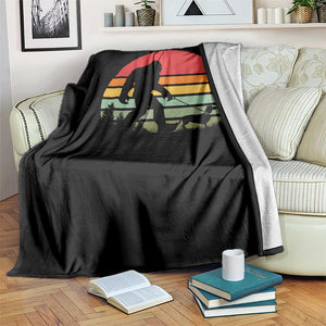 Retro Bigfoot Walking Dachshund Throw Blanket Funny Doxie Wiener Dog Walker Vintage 70s 80s TS10 Print Your Wear