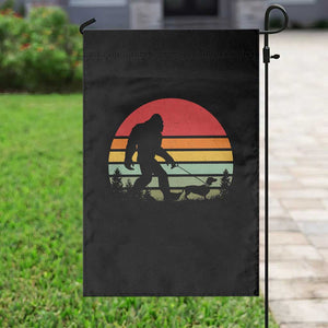 Retro Bigfoot Walking Dachshund Garden Flag Funny Doxie Wiener Dog Walker Vintage 70s 80s TS10 Print Your Wear